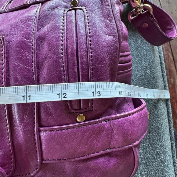 Gorgeous purple leather purse with matching wallet - Picture 7 of 12